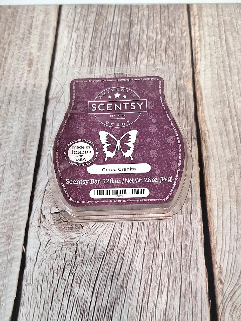 Scentsy Grape Granita Scentsy Bar Wax Melt